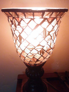 Regency Hill Mosaic Brown Glass Table Lamp